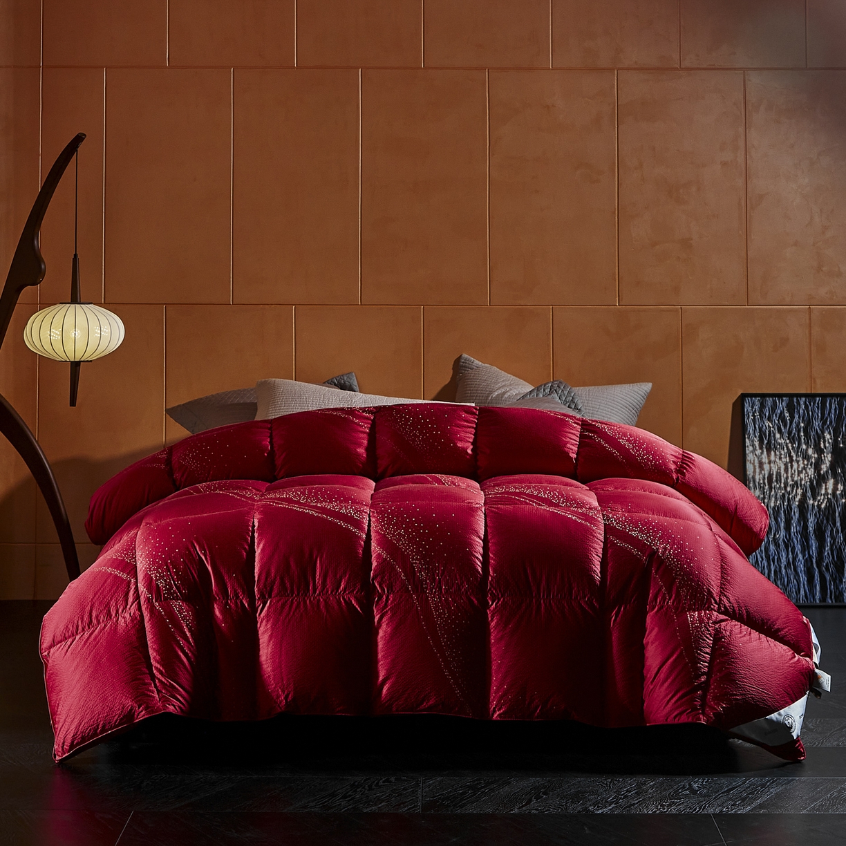 91家纺网 家纺一手货源 找家纺 （总）暖羽屋羽绒馆 2025新款95白鹅绒被芯 婚庆鹅绒被子 结婚喜被 双人2米大红冬被