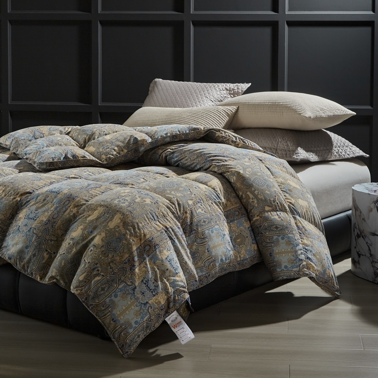 91家纺网 家纺一手货源 找家纺 （总）暖羽屋羽绒馆 2025新款磨毛糯棉鹅绒丝被芯 白鹅绒被子 羽毛被子 双人羽绒被冬被婚庆春秋被