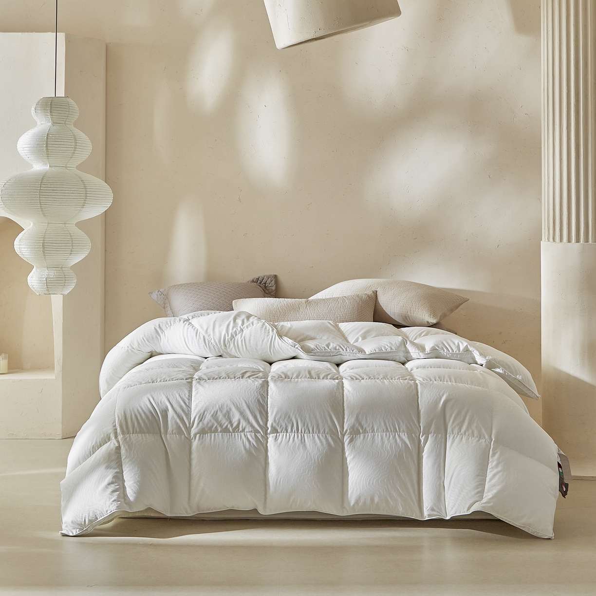 91家纺网 家纺一手货源 找家纺 （总）暖羽屋羽绒馆 2025新款威利斯 鹅绒丝被芯 95白鹅绒羽毛被子 双人加厚冬被 春秋被