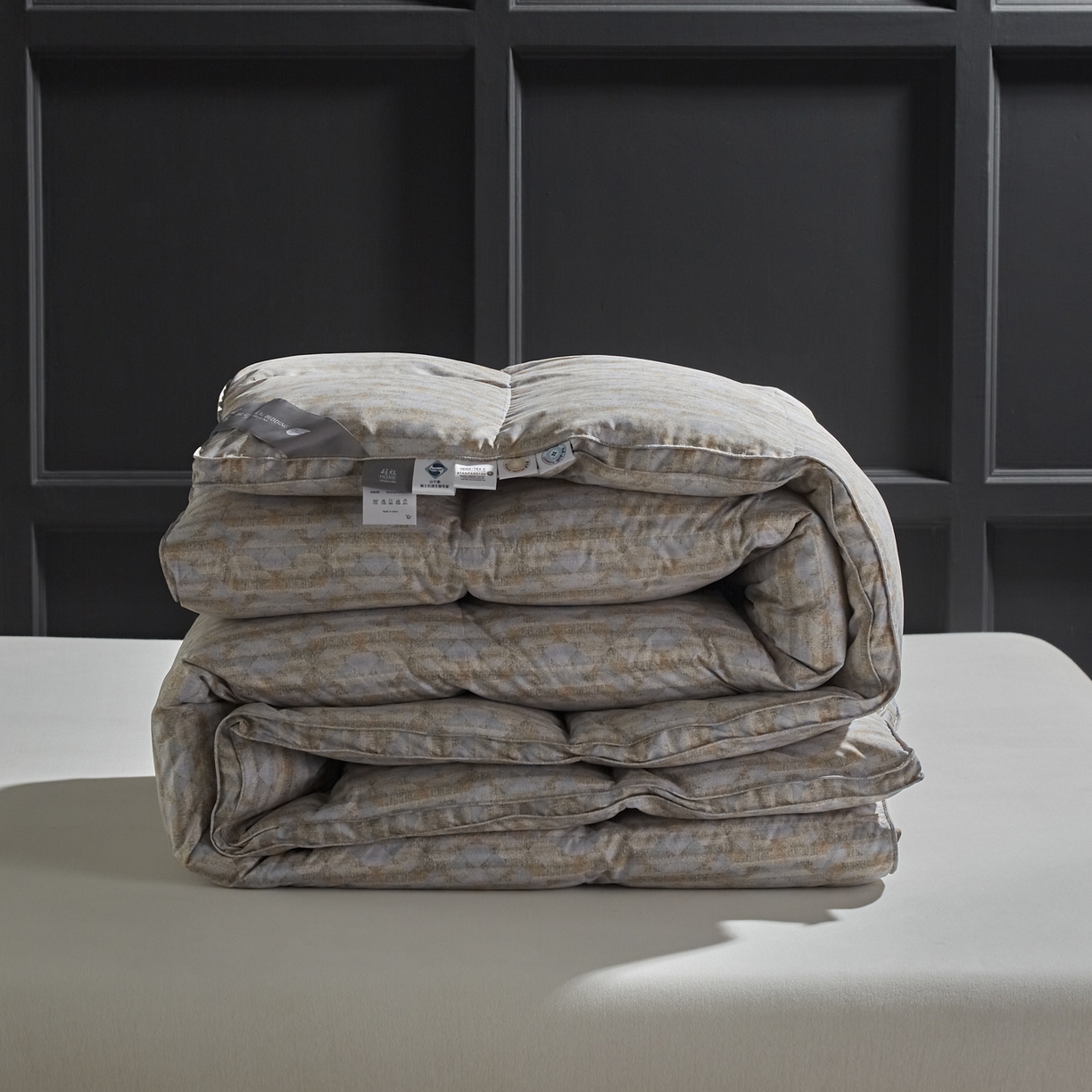 91家纺网 家纺一手货源 找家纺 暖羽屋羽绒馆 2025新款印花鹅绒丝被芯 白鹅绒羽毛被子 双人加厚冬被 春秋被子2米 幻城