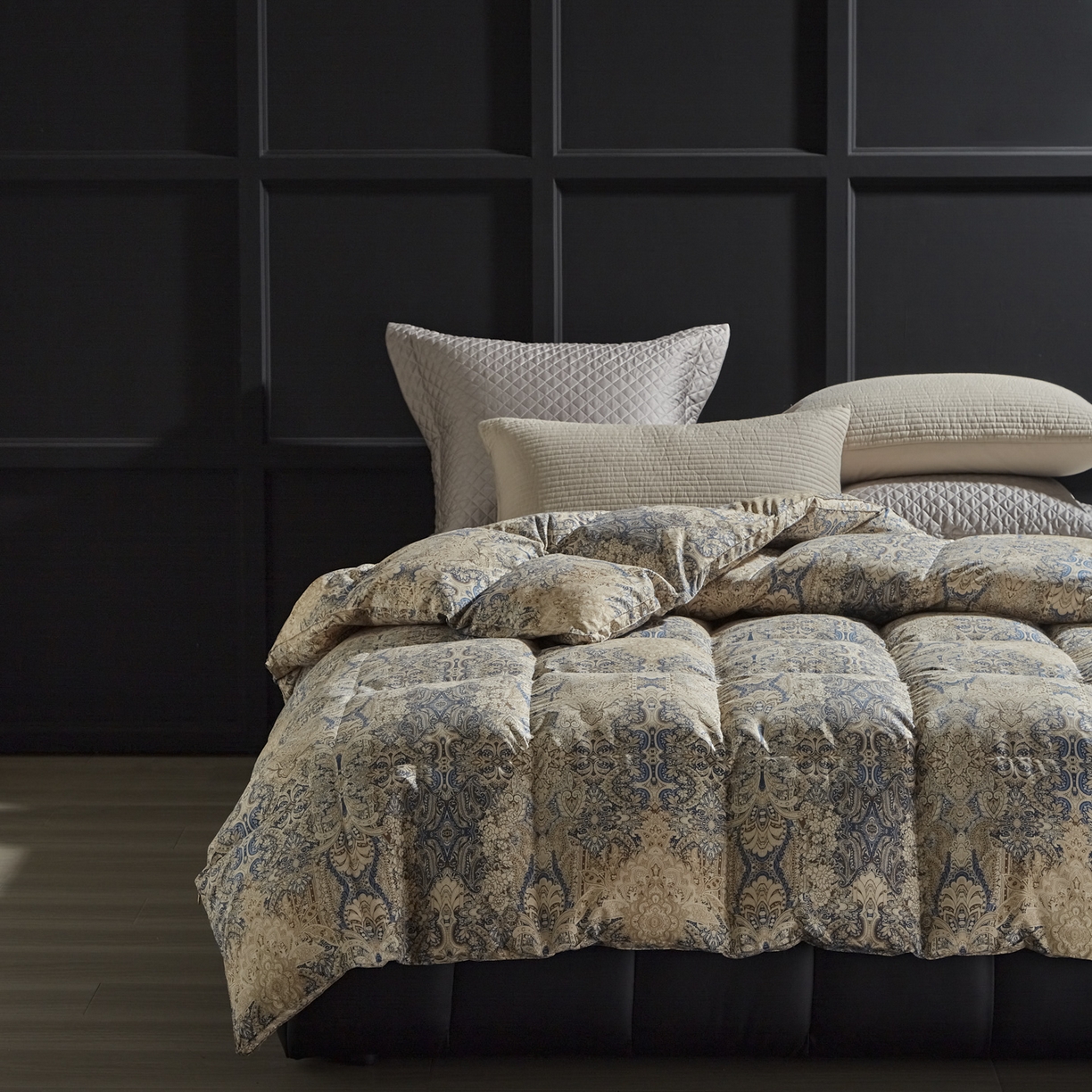 91家纺网 家纺一手货源 找家纺 暖羽屋羽绒馆 2025新款印花鹅绒丝被芯 白鹅绒羽毛被子 双人加厚冬被 春秋被子2米 千婉