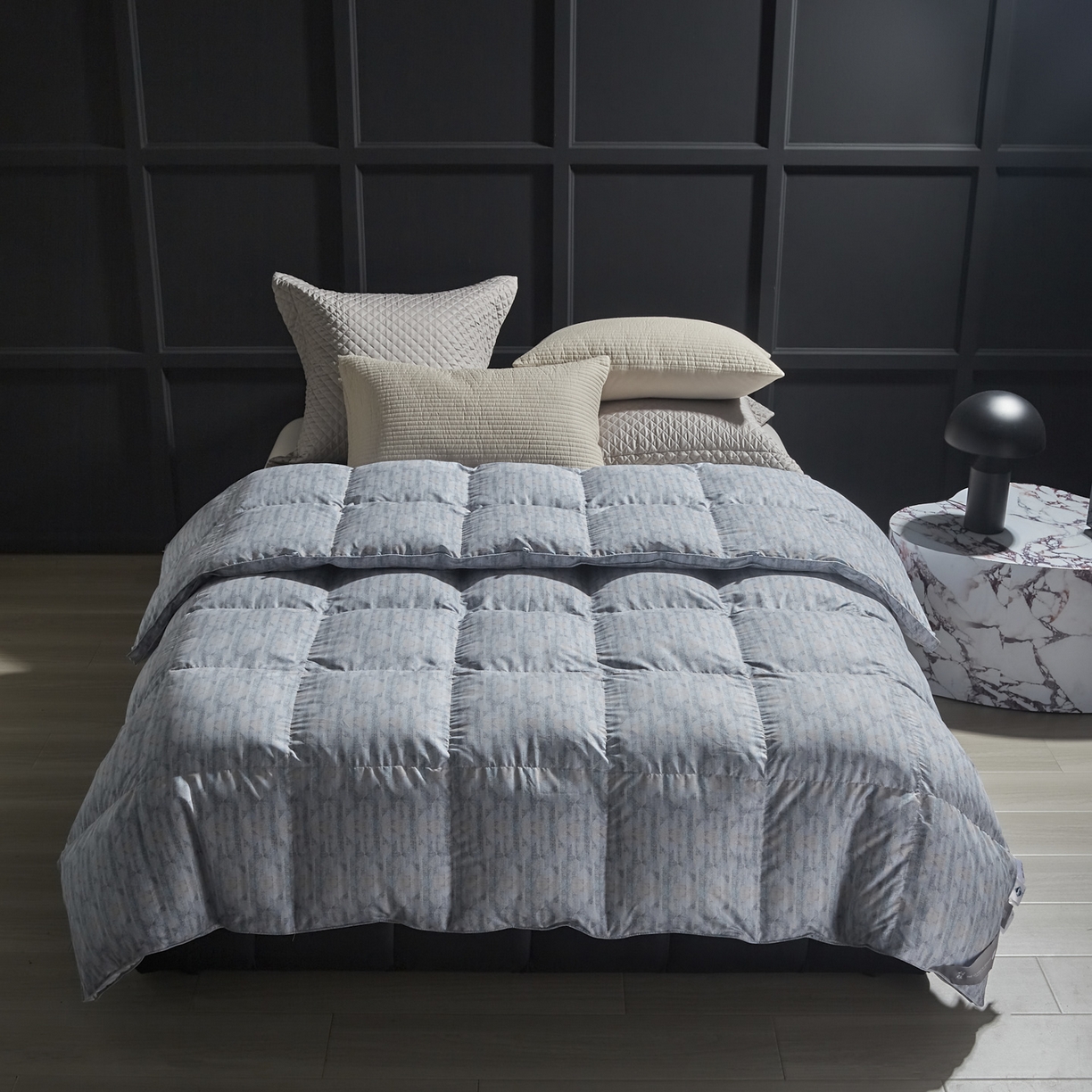 91家纺网 家纺一手货源 找家纺 暖羽屋羽绒馆 2025新款印花鹅绒丝被芯 白鹅绒羽毛被子 双人加厚冬被 春秋被子2米 清风绫