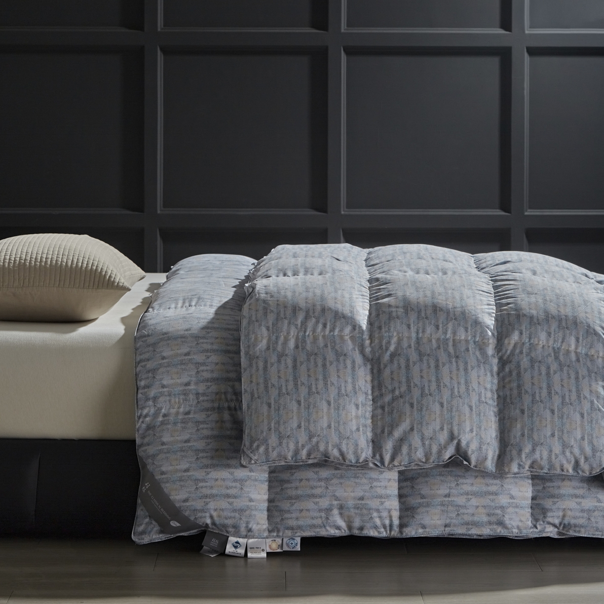 91家纺网 家纺一手货源 找家纺 暖羽屋羽绒馆 2025新款印花鹅绒丝被芯 白鹅绒羽毛被子 双人加厚冬被 春秋被子2米 清风绫