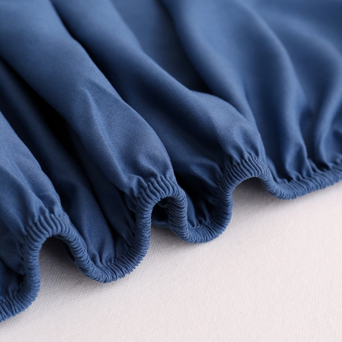 91家纺网 家纺一手货源 找家纺 啊雅家居 2025（外贸）新款简约单人床笠双人床笠水洗磨毛床笠跨境电商 蓝色