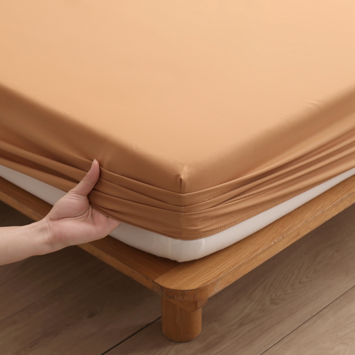 91家纺网 家纺一手货源 找家纺 啊雅家居 2025（外贸）新款简约单人床笠双人床笠水洗磨毛床笠跨境电商 咖色