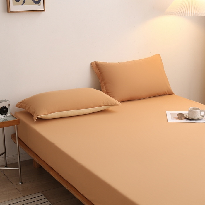 91家纺网 家纺一手货源 找家纺 啊雅家居 2025（外贸）新款简约单人床笠双人床笠水洗磨毛床笠跨境电商 咖色