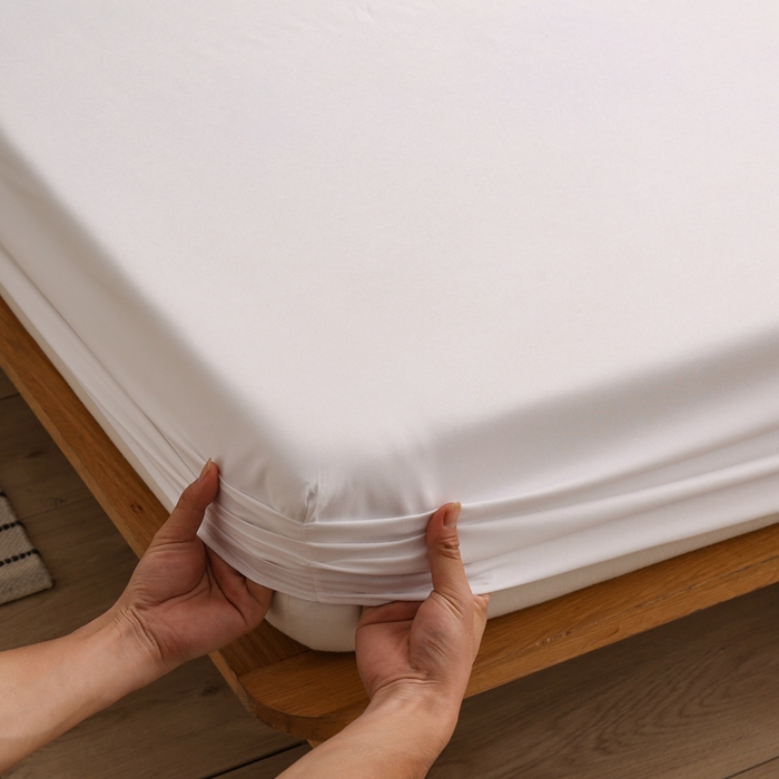 91家纺网 家纺一手货源 找家纺 啊雅家居 2025（外贸）新款简约单人床笠双人床笠水洗磨毛床笠跨境电商 大白