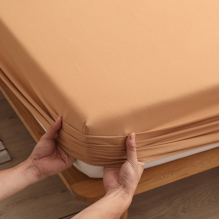 91家纺网 家纺一手货源 找家纺 啊雅家居 2025（外贸）新款简约单人床笠双人床笠水洗磨毛床笠跨境电商 咖色