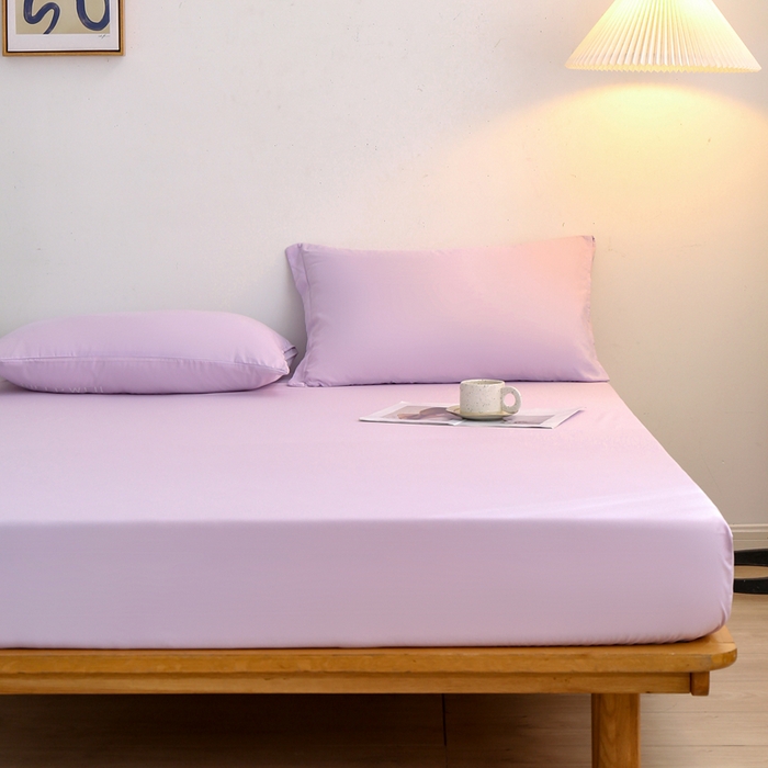 91家纺网 家纺一手货源 找家纺 啊雅家居 2025（外贸）新款简约单人床笠双人床笠水洗磨毛床笠跨境电商 紫色