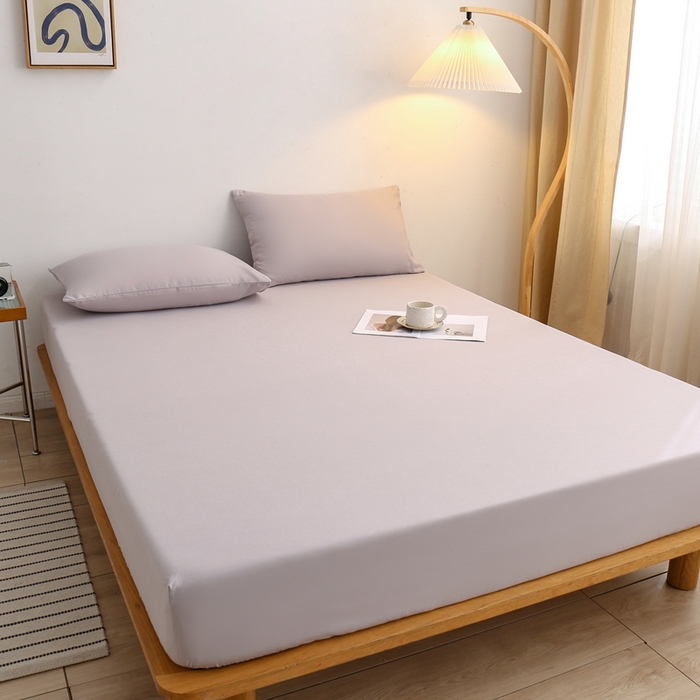 91家纺网 家纺一手货源 找家纺 啊雅家居 2025（外贸）新款简约单人床笠双人床笠水洗磨毛床笠跨境电商 浅灰