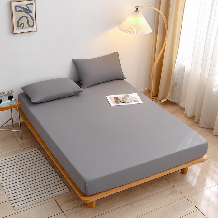 91家纺网 家纺一手货源 找家纺 啊雅家居 2025（外贸）新款简约单人床笠双人床笠水洗磨毛床笠跨境电商 深灰