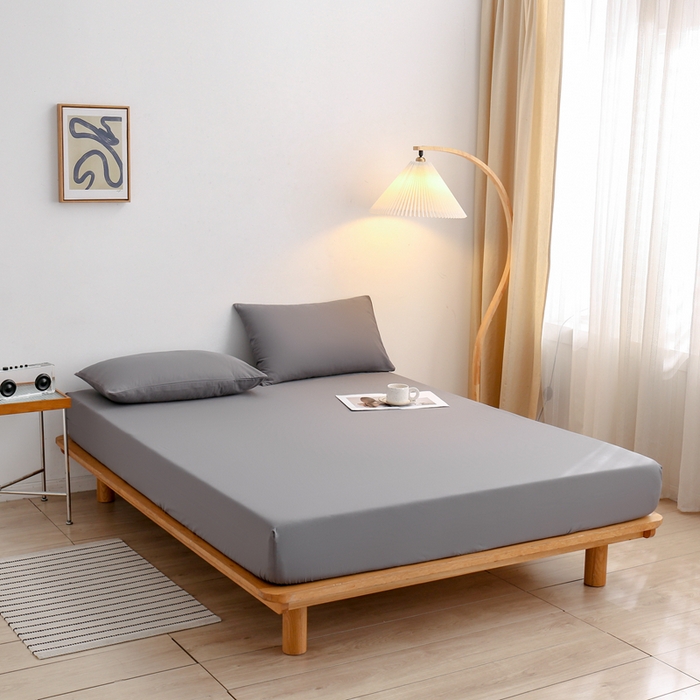 91家纺网 家纺一手货源 找家纺 啊雅家居 2025（外贸）新款简约单人床笠双人床笠水洗磨毛床笠跨境电商 深灰