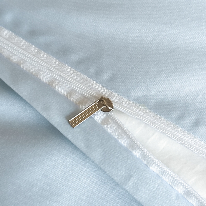 91家纺网 家纺一手货源 找家纺 优眠坊 2025新款全棉肌理纹绣花四件套-雅菲系列 雅菲-蓝