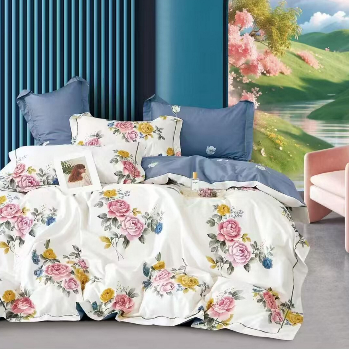 未来家居 2025新款全棉铂金凯丽13376特价活动款四件套 美人醉