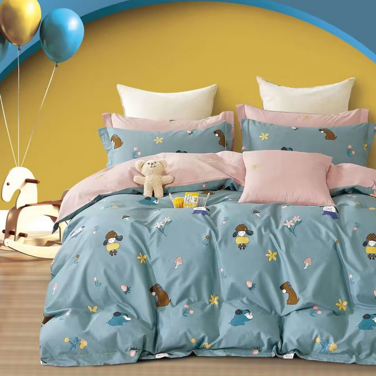 未来家居 2025新款全棉铂金凯丽13376特价活动款四件套 蒂奇-兰