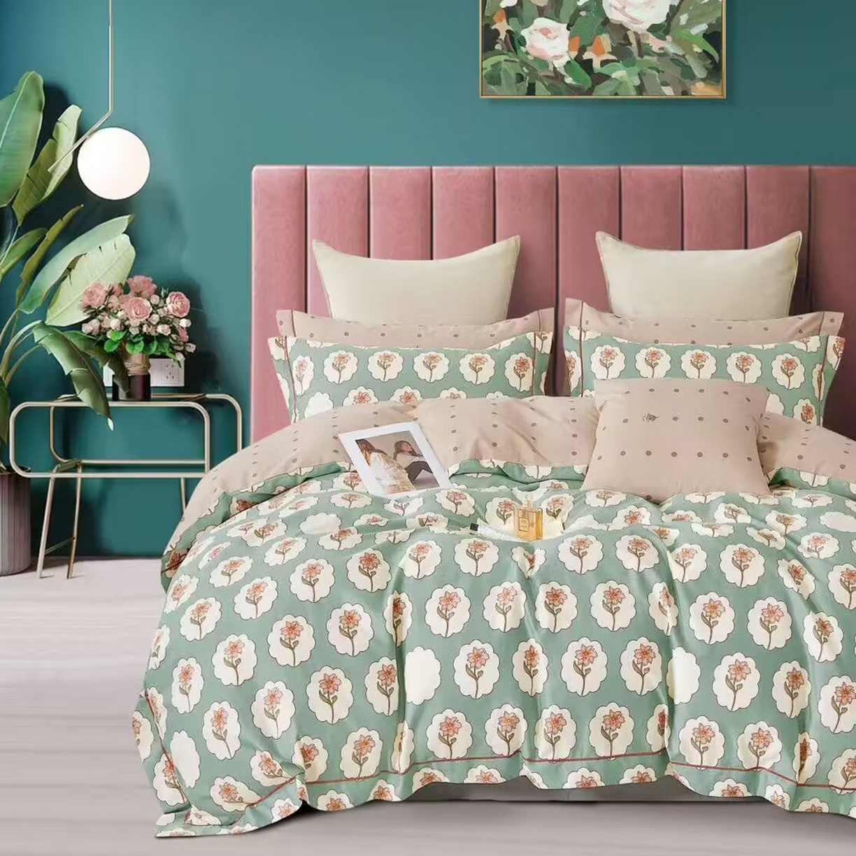 91家纺网 家纺一手货源 找家纺 （总）未来家居 2025新款全棉铂金凯丽13376特价活动款四件套