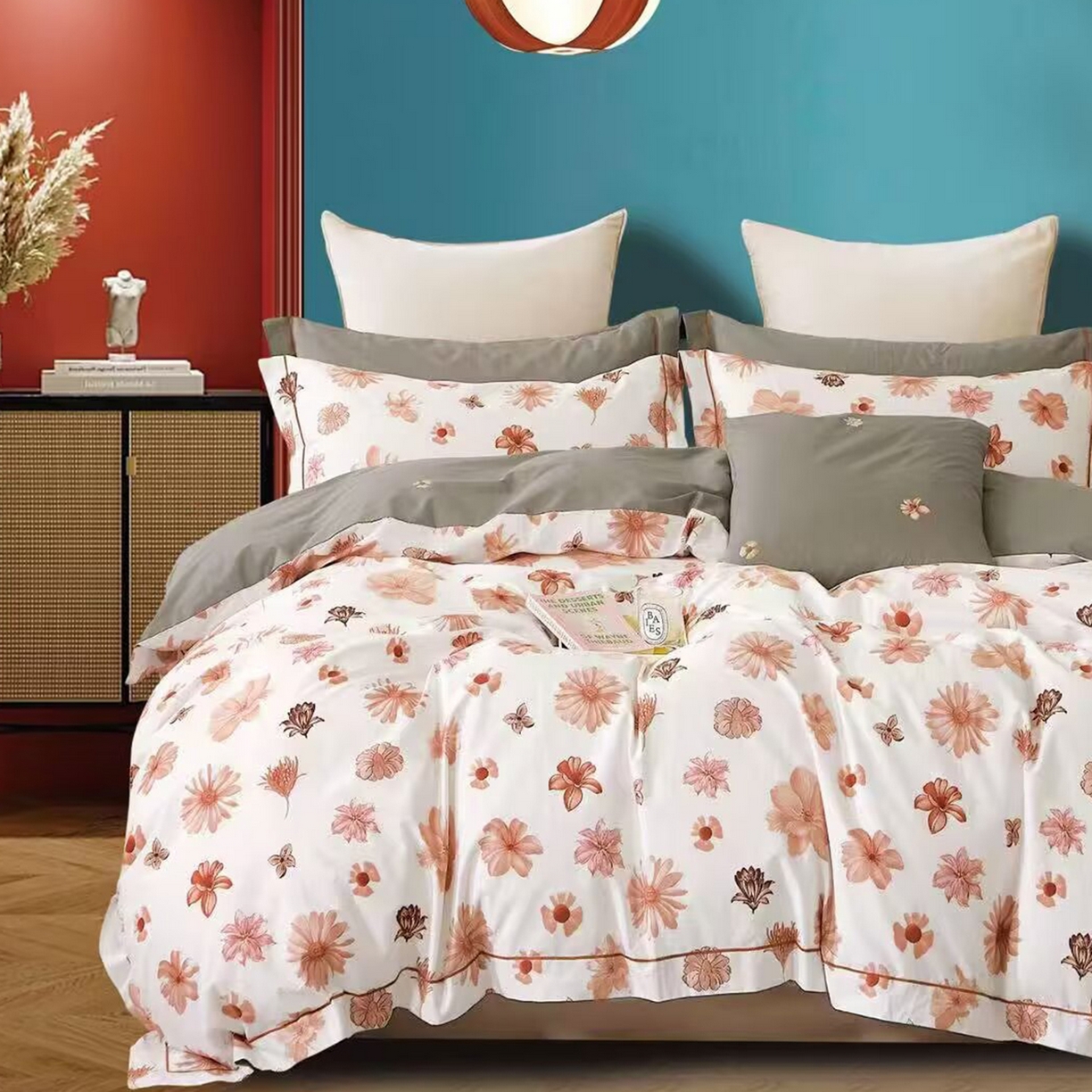 91家纺网 家纺一手货源 找家纺 （总）未来家居 2025新款全棉铂金凯丽13376特价活动款四件套