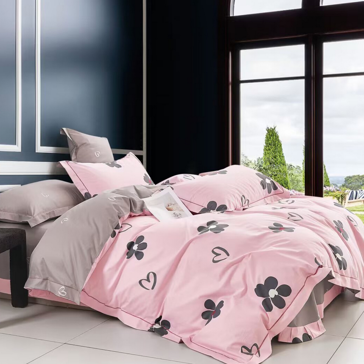 91家纺网 家纺一手货源 找家纺 （总）未来家居 2025新款全棉铂金凯丽13376特价活动款四件套