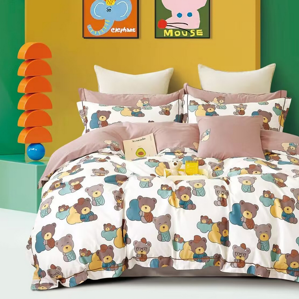 未来家居 2025新款全棉铂金凯丽13376特价活动款四件套 熊抱