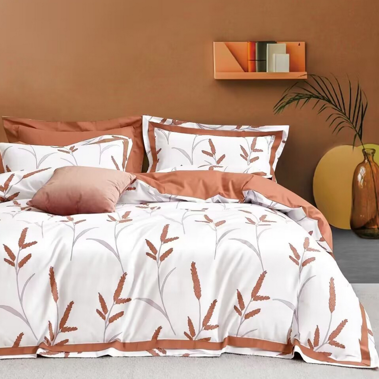 91家纺网 家纺一手货源 找家纺 （总）未来家居 2025新款UD100支全棉磨毛贡缎艾棉绒四件套