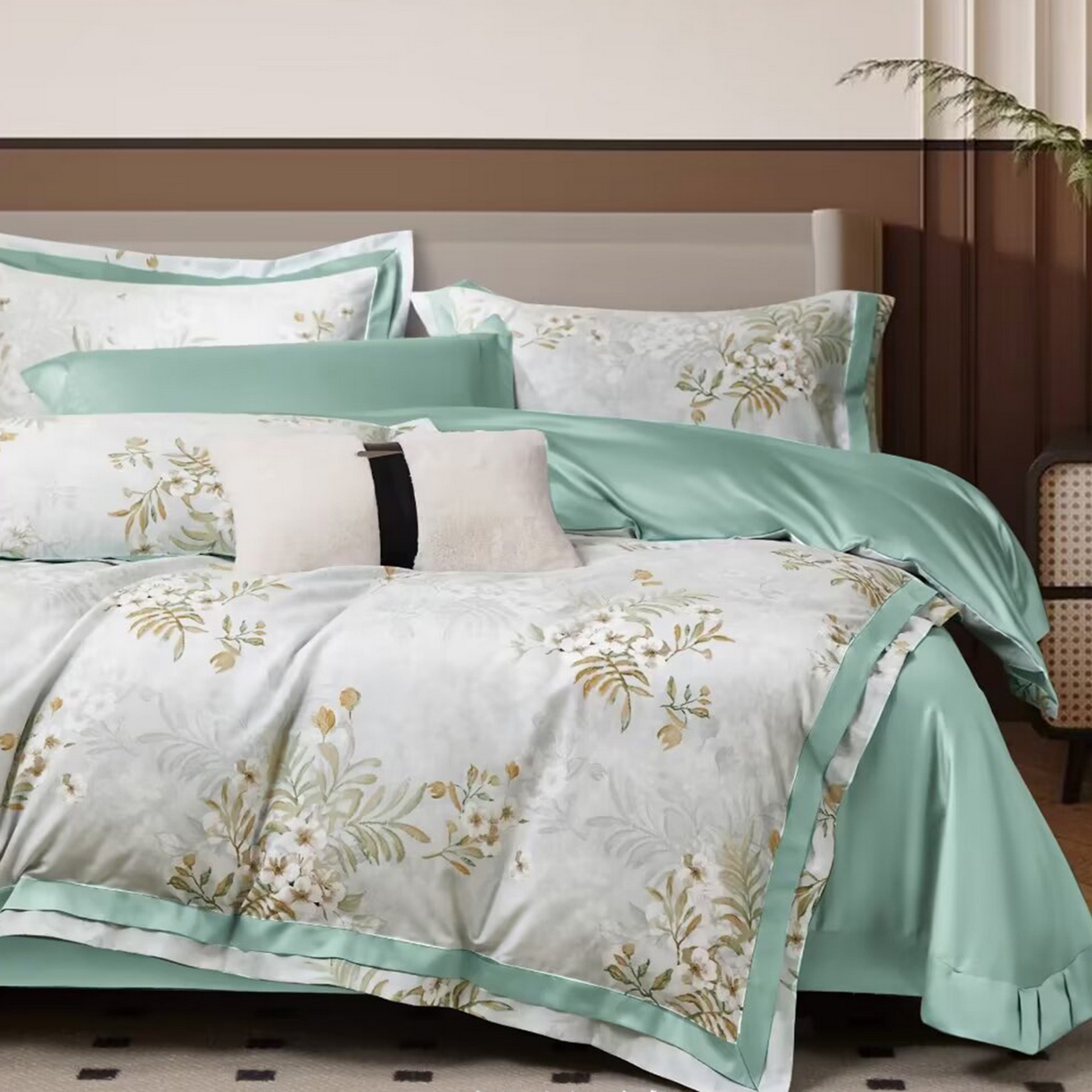 （总）未来家居 2025新款UD100支全棉磨毛贡缎艾棉绒四件套