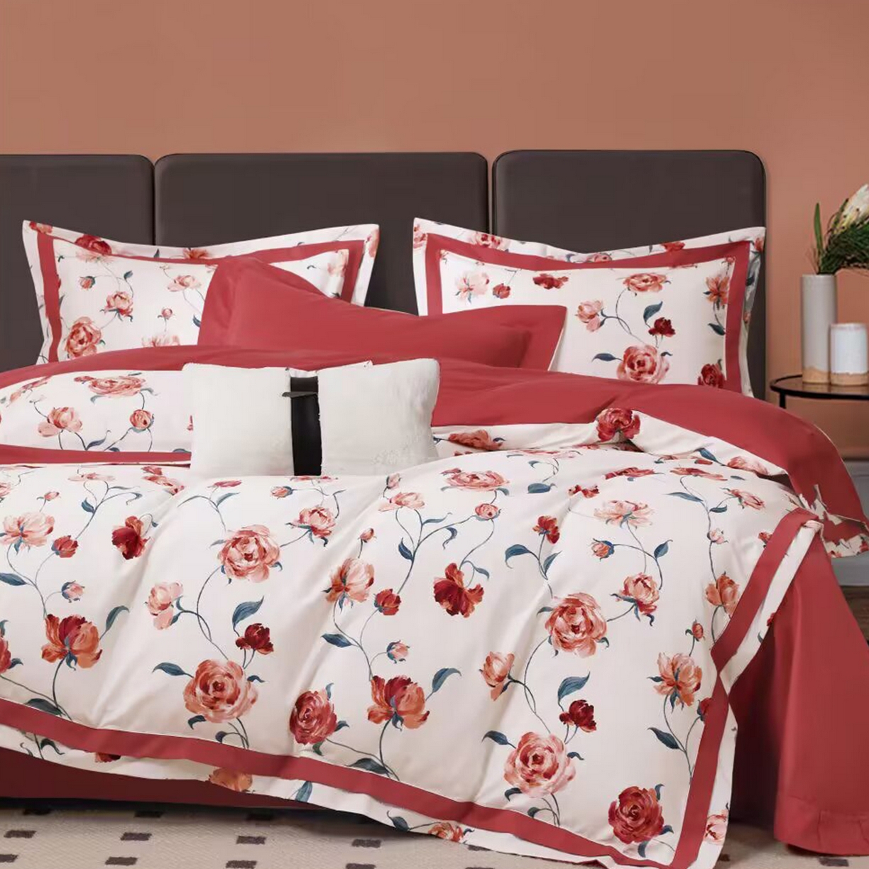 91家纺网 家纺一手货源 找家纺 （总）未来家居 2025新款UD100支全棉磨毛贡缎艾棉绒四件套