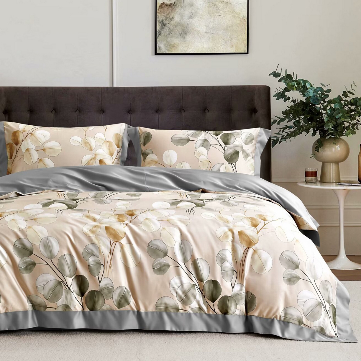 91家纺网 家纺一手货源 找家纺 （总）未来家居 2025新款UD100支全棉磨毛贡缎艾棉绒四件套