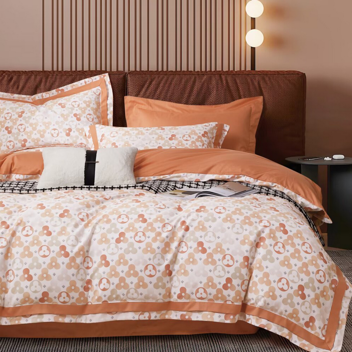 91家纺网 家纺一手货源 找家纺 （总）未来家居 2025新款UD100支全棉磨毛贡缎艾棉绒四件套