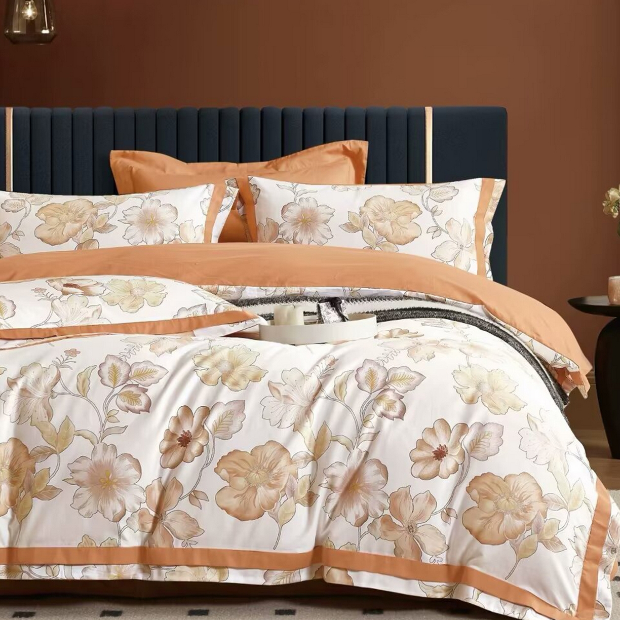 91家纺网 家纺一手货源 找家纺 （总）未来家居 2025新款UD100支全棉磨毛贡缎艾棉绒四件套