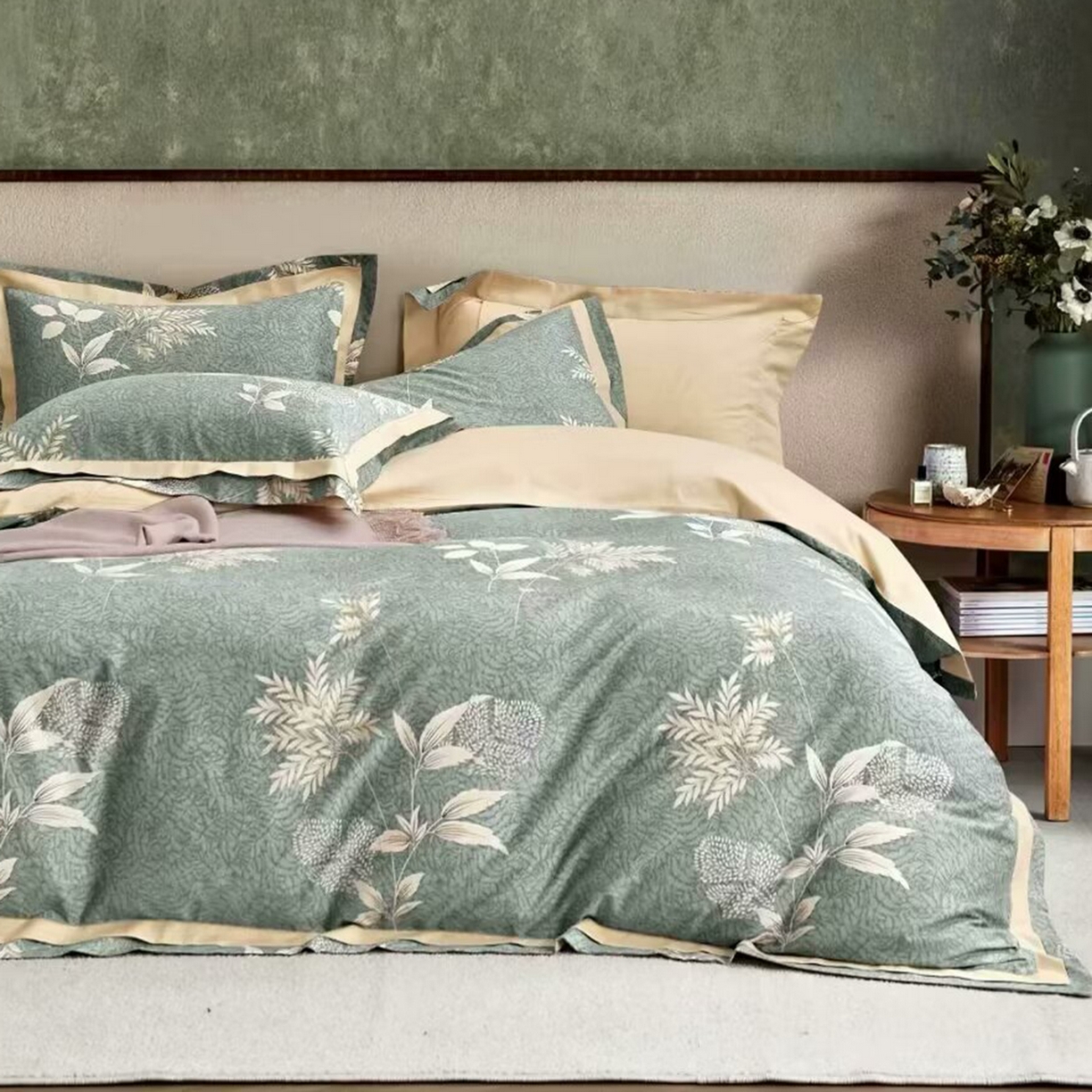 91家纺网 家纺一手货源 找家纺 （总）未来家居 2025新款UD100支全棉磨毛贡缎艾棉绒四件套