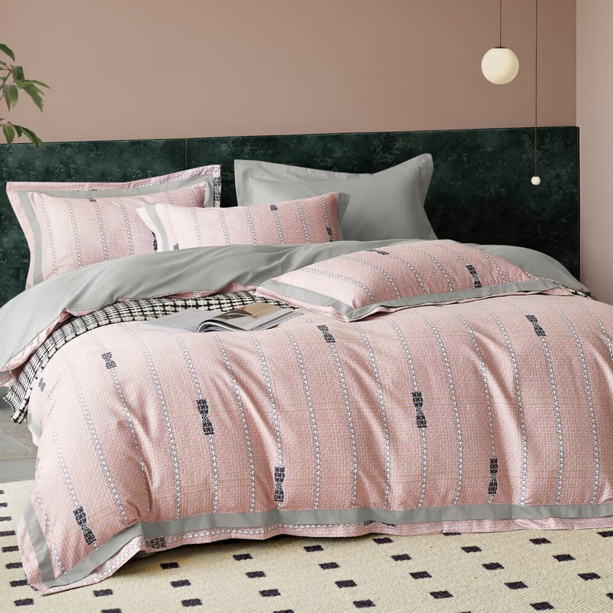 91家纺网 家纺一手货源 找家纺 （总）未来家居 2025新款UD100支全棉磨毛贡缎艾棉绒四件套