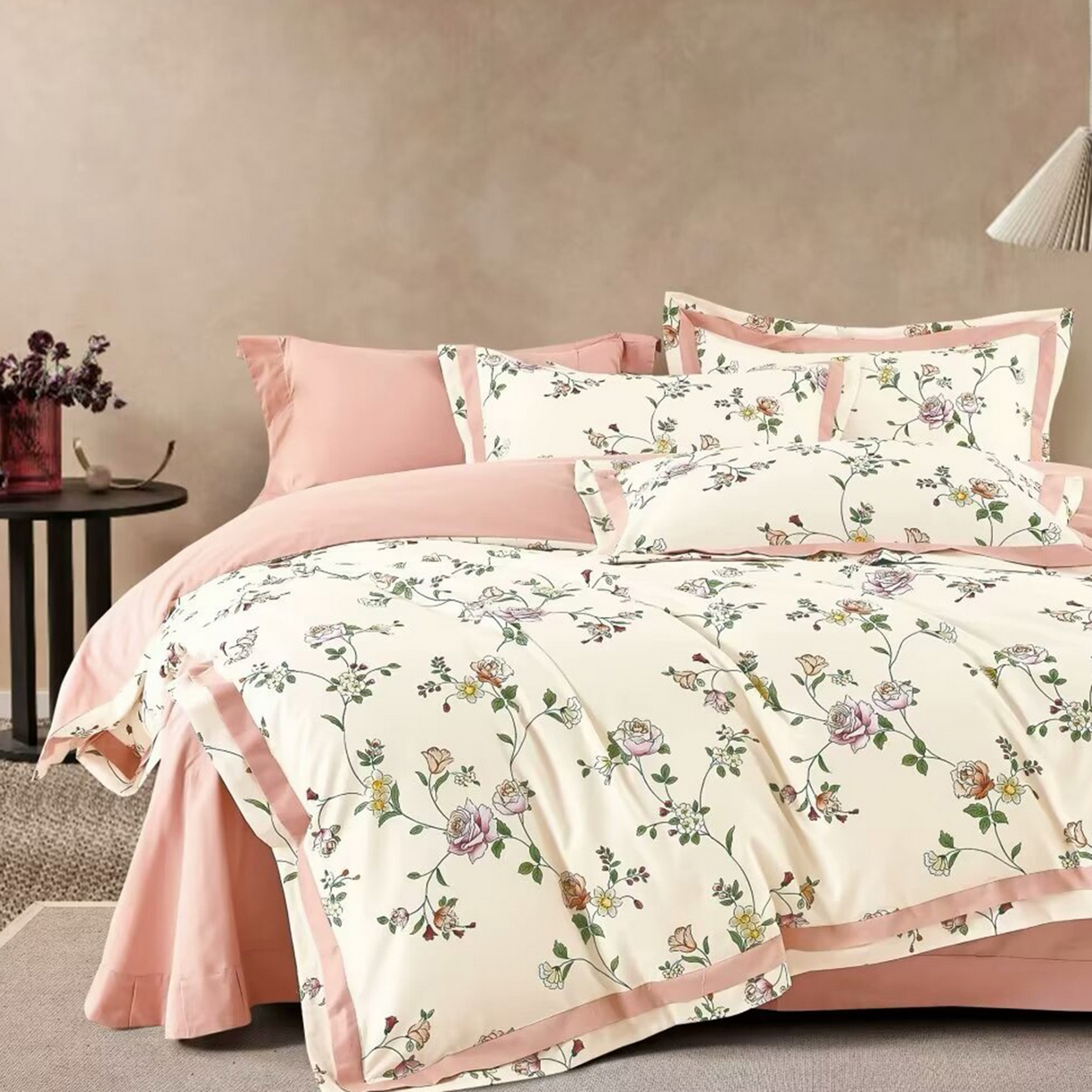 91家纺网 家纺一手货源 找家纺 （总）未来家居 2025新款UD100支全棉磨毛贡缎艾棉绒四件套