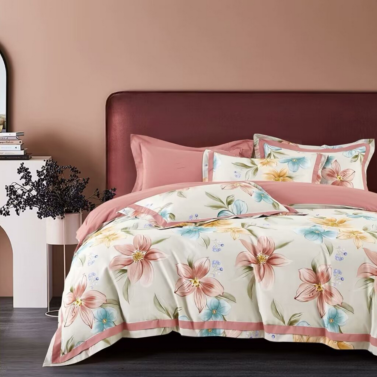 91家纺网 家纺一手货源 找家纺 （总）未来家居 2025新款UD100支全棉磨毛贡缎艾棉绒四件套