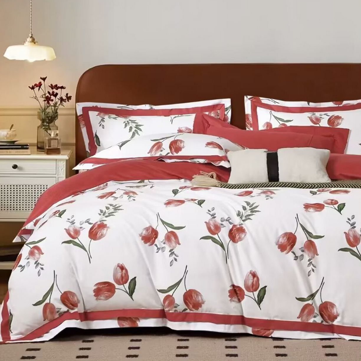 91家纺网 家纺一手货源 找家纺 （总）未来家居 2025新款UD100支全棉磨毛贡缎艾棉绒四件套