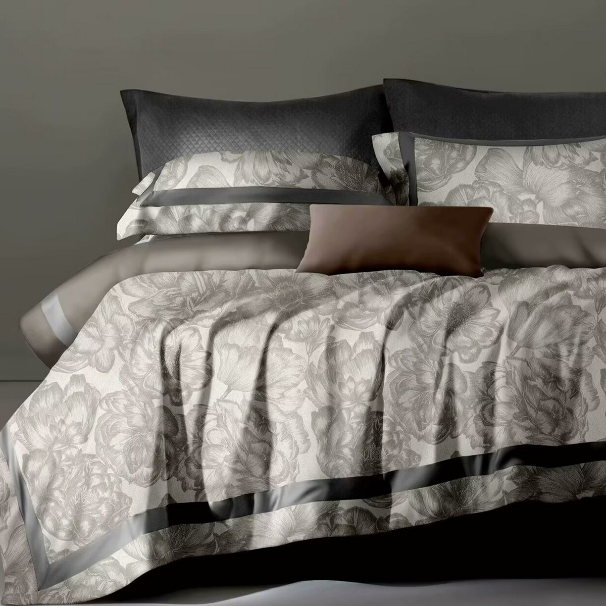 91家纺网 家纺一手货源 找家纺 （总）未来家居 2025新款UD100支全棉磨毛贡缎艾棉绒四件套