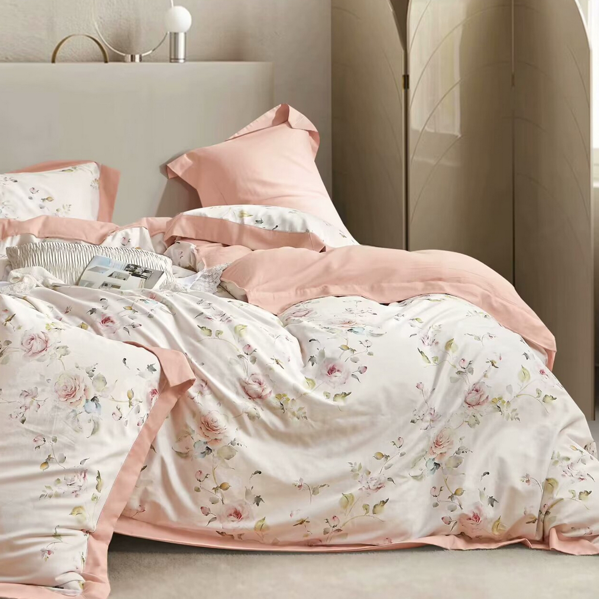 91家纺网 家纺一手货源 找家纺 （总）未来家居 2025新款UD100支全棉磨毛贡缎艾棉绒四件套