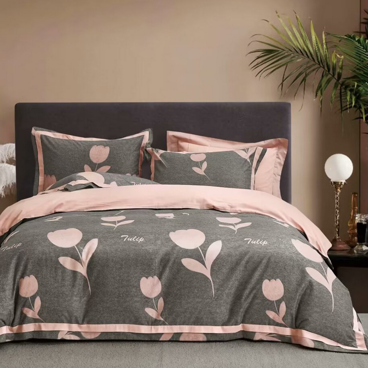 91家纺网 家纺一手货源 找家纺 （总）未来家居 2025新款UD100支全棉磨毛贡缎艾棉绒四件套