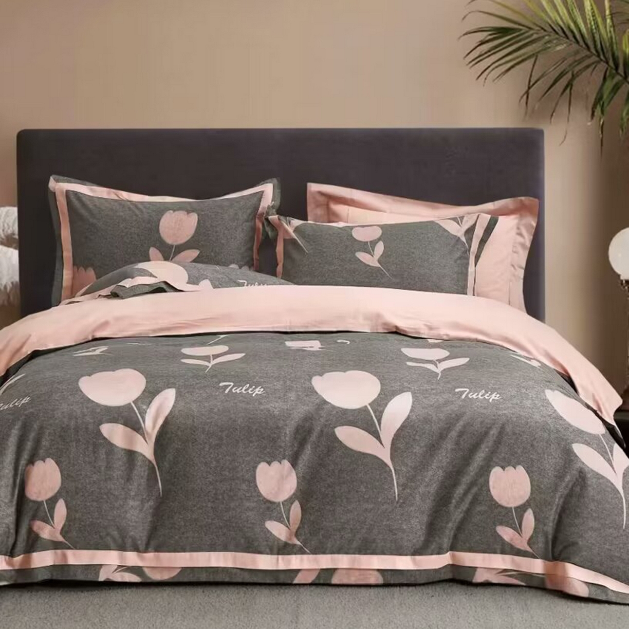 91家纺网 家纺一手货源 找家纺 （总）未来家居 2025新款UD100支全棉磨毛贡缎艾棉绒四件套