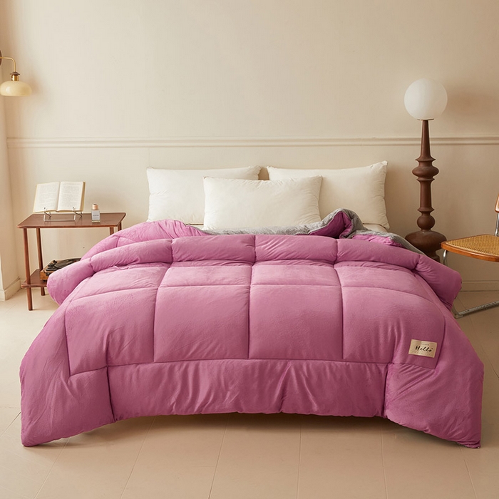 91家纺网 家纺一手货源 找家纺 （总）雅颂缘2025新款外贸跨境牛奶绒冬被羊羔绒冬被被子被芯春秋被