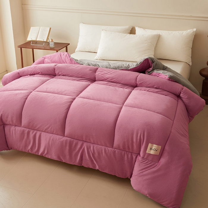 91家纺网 家纺一手货源 找家纺 （总）雅颂缘2025新款外贸跨境牛奶绒冬被羊羔绒冬被被子被芯春秋被