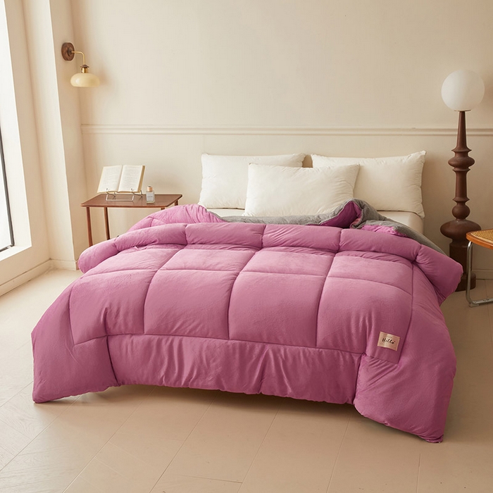 91家纺网 家纺一手货源 找家纺 （总）雅颂缘2025新款外贸跨境牛奶绒冬被羊羔绒冬被被子被芯春秋被