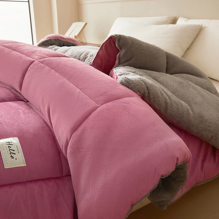 91家纺网 家纺一手货源 找家纺 （总）雅颂缘2025新款外贸跨境牛奶绒冬被羊羔绒冬被被子被芯春秋被