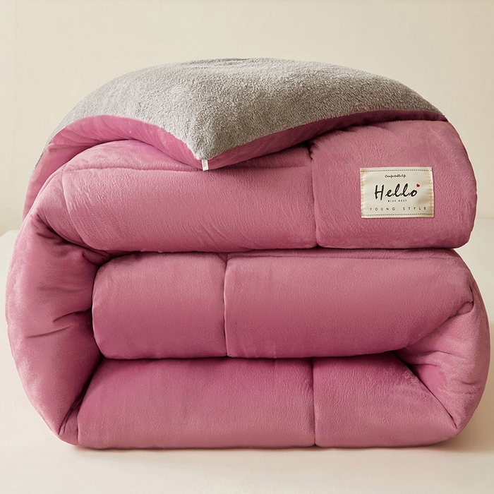 91家纺网 家纺一手货源 找家纺 （总）雅颂缘2025新款外贸跨境牛奶绒冬被羊羔绒冬被被子被芯春秋被