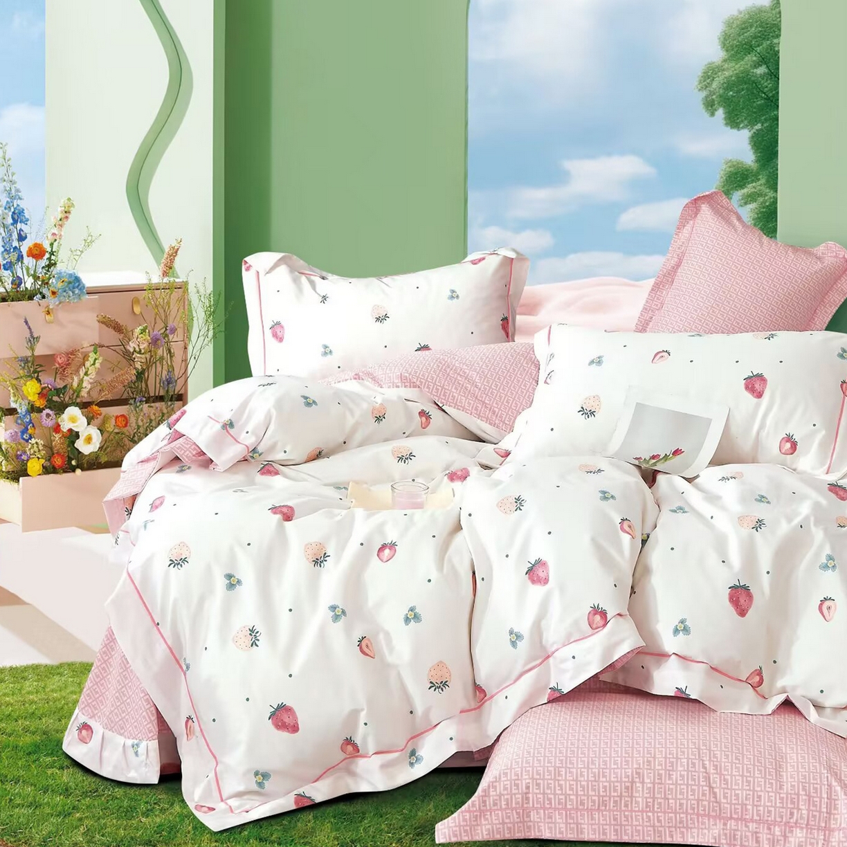 91家纺网 家纺一手货源 找家纺 （总）未来家居 JAMES KELLY （铂金凯丽）2025新款40支舒适透气全棉铂金棉长绒棉四件套