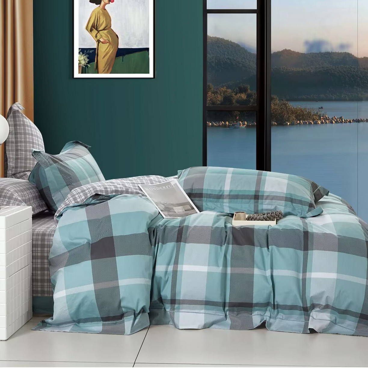 91家纺网 家纺一手货源 找家纺 （总）未来家居 JAMES KELLY （铂金凯丽）2025新款40支舒适透气全棉铂金棉长绒棉四件套