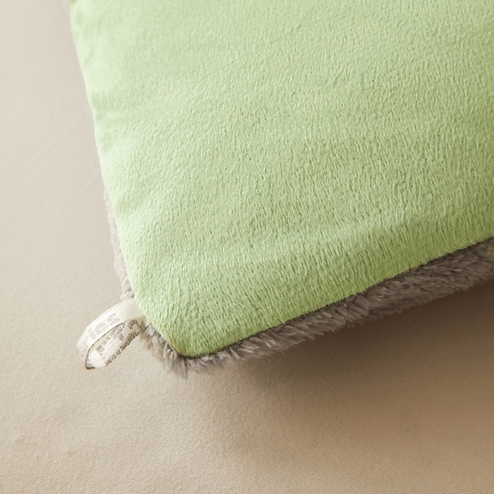 91家纺网 家纺一手货源 找家纺 雅颂缘2025新款牛奶绒冬被外贸跨境果绿拼灰