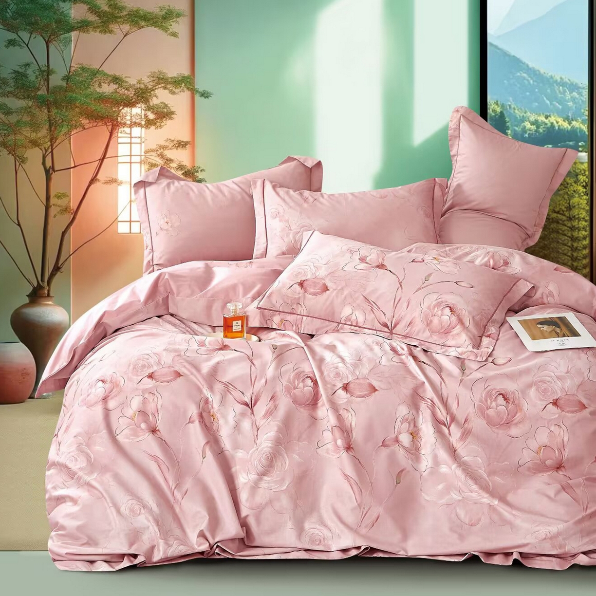 91家纺网 家纺一手货源 找家纺 （总）未来家居 JAMES KELLY （铂金凯丽）2025新款40支舒适透气全棉铂金棉长绒棉四件套