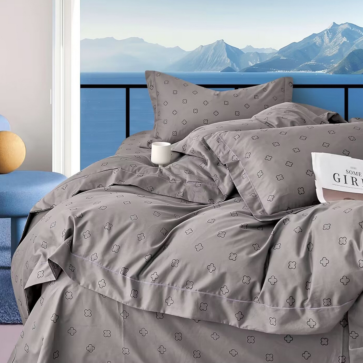 91家纺网 家纺一手货源 找家纺 （总）未来家居 JAMES KELLY （铂金凯丽）2025新款40支舒适透气全棉铂金棉长绒棉四件套