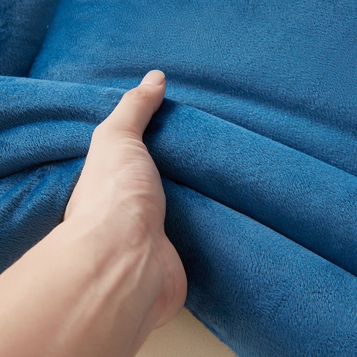 91家纺网 家纺一手货源 找家纺 雅颂缘2025新款牛奶绒冬被外贸跨境蓝拼灰