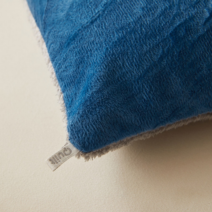 91家纺网 家纺一手货源 找家纺 雅颂缘2025新款牛奶绒冬被外贸跨境蓝拼灰